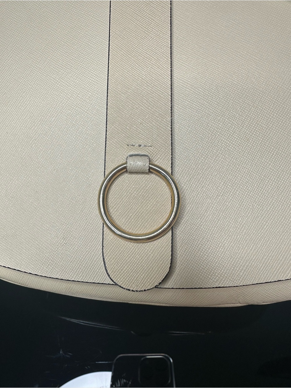 Vittoria Napoli Ashley Cream Leather Crossbody Shoulder Bag - Picture 3 of 7